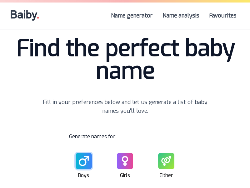 Baiby - Baby Name Generator
