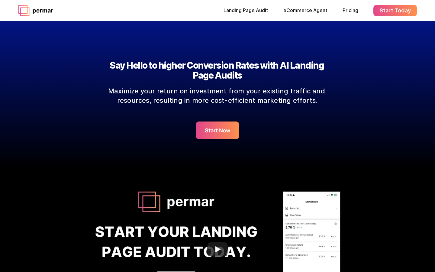 AI Landing Page Audit