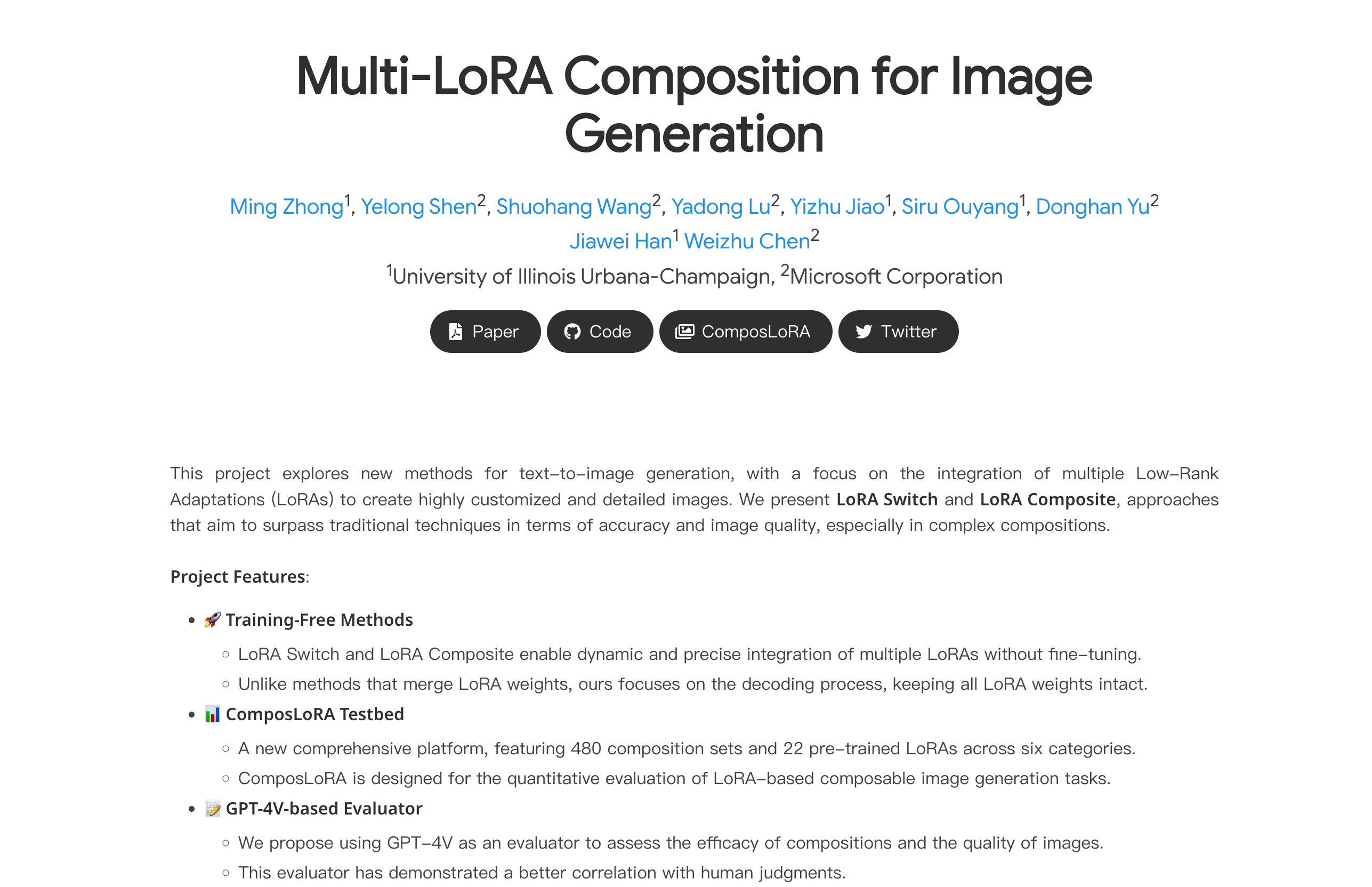 Multi-LoRA Composition